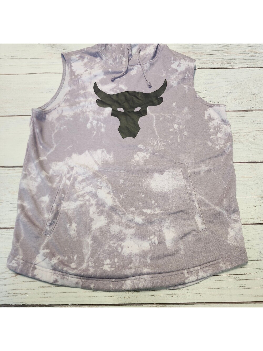 Under Armour Men's Project Rock Sleeveless Hoodie Tie-Dye Size Medium